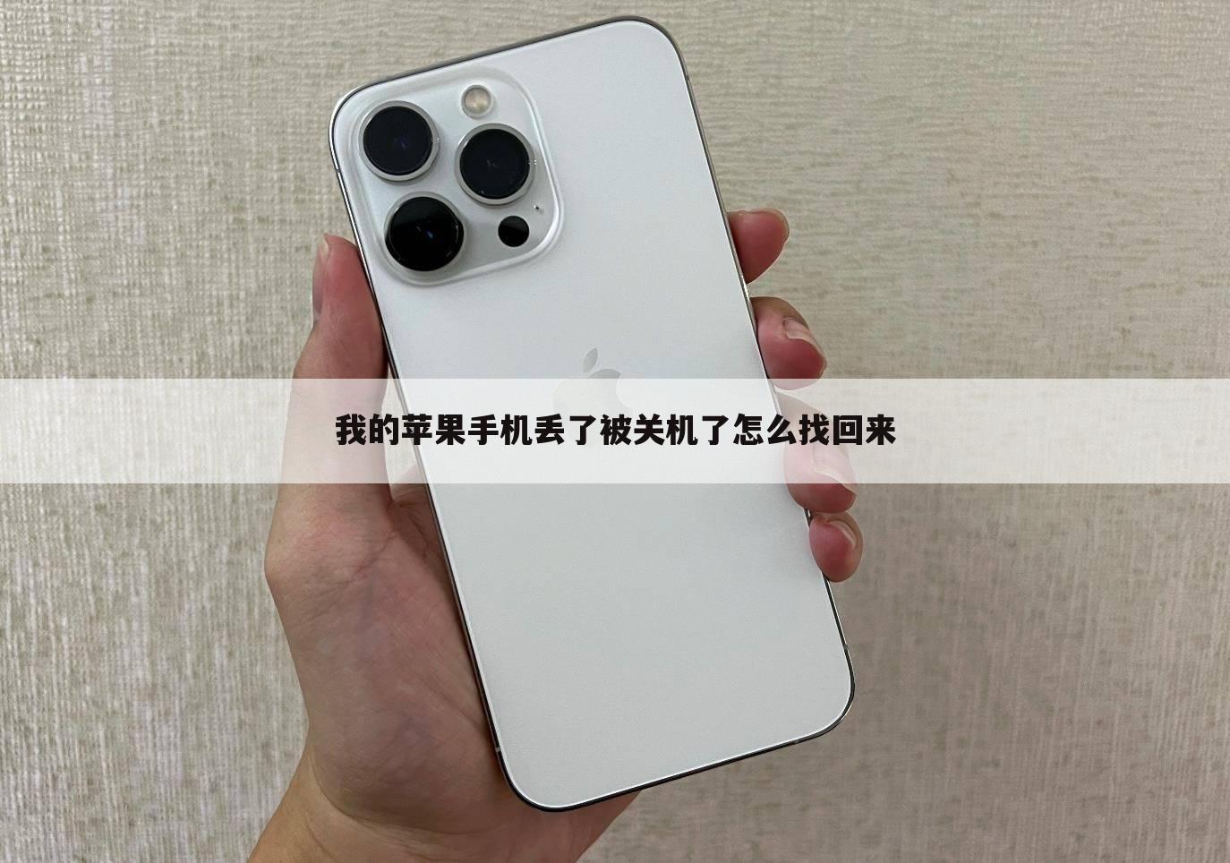 我的苹果手机丢了被关机了怎么找回来