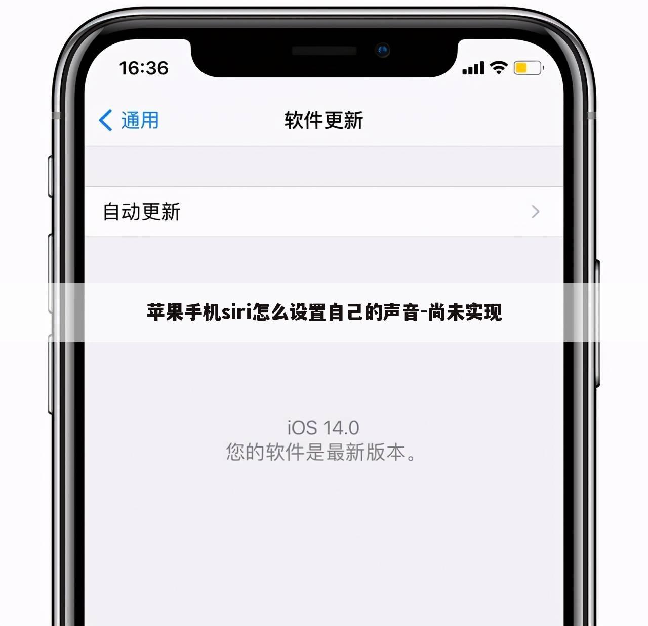 苹果手机siri怎么设置自己的声音-尚未实现