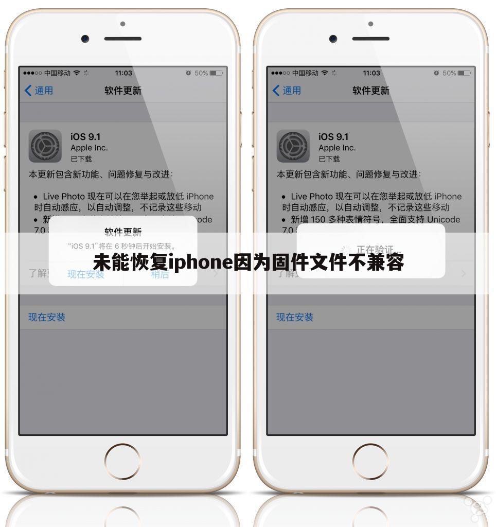 未能恢复iphone因为固件文件不兼容