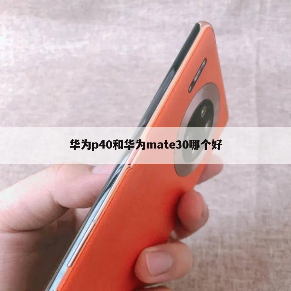 华为p40和华为mate30哪个好