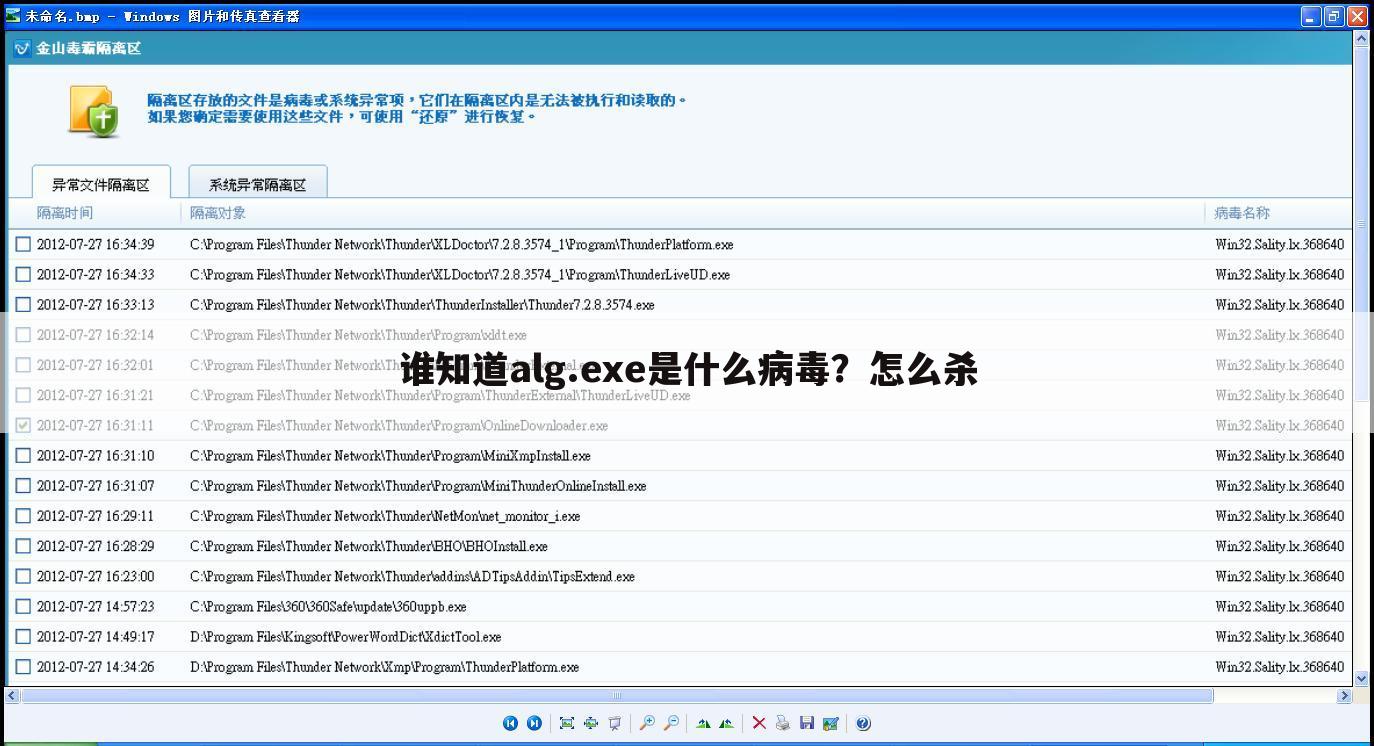 谁知道alg.exe是什么病毒?怎么杀