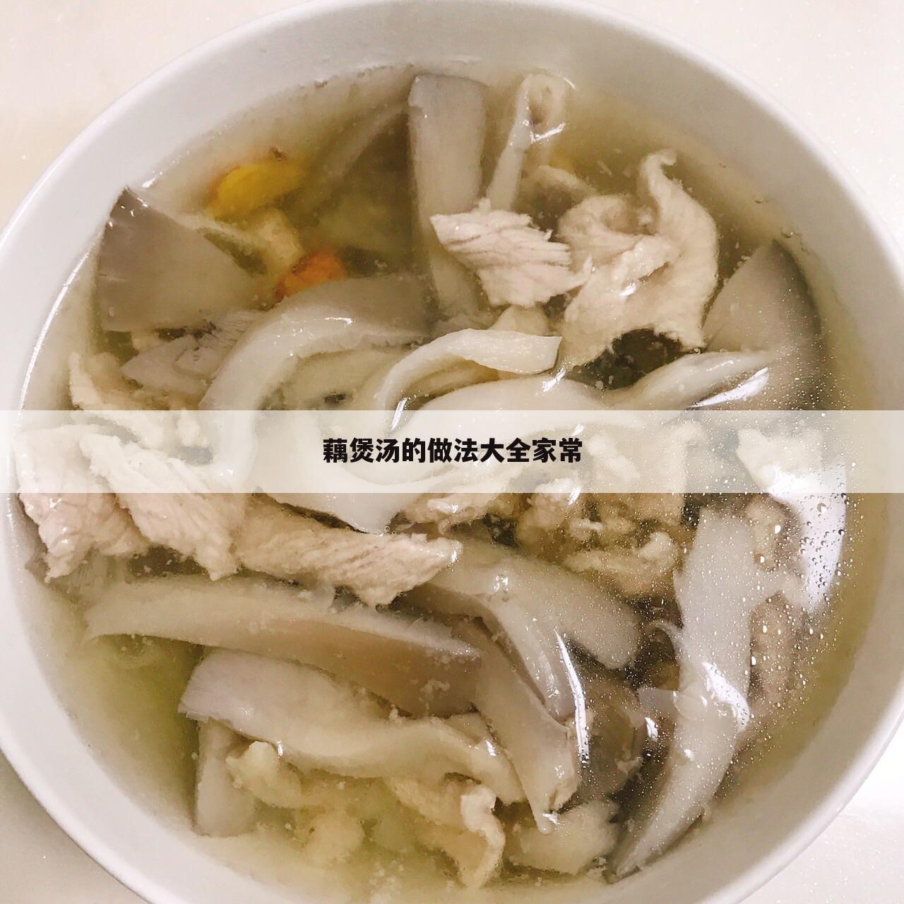 藕煲汤的做法大全家常