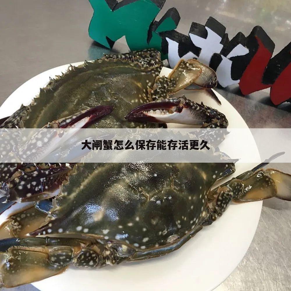 大闸蟹怎么保存能存活更久