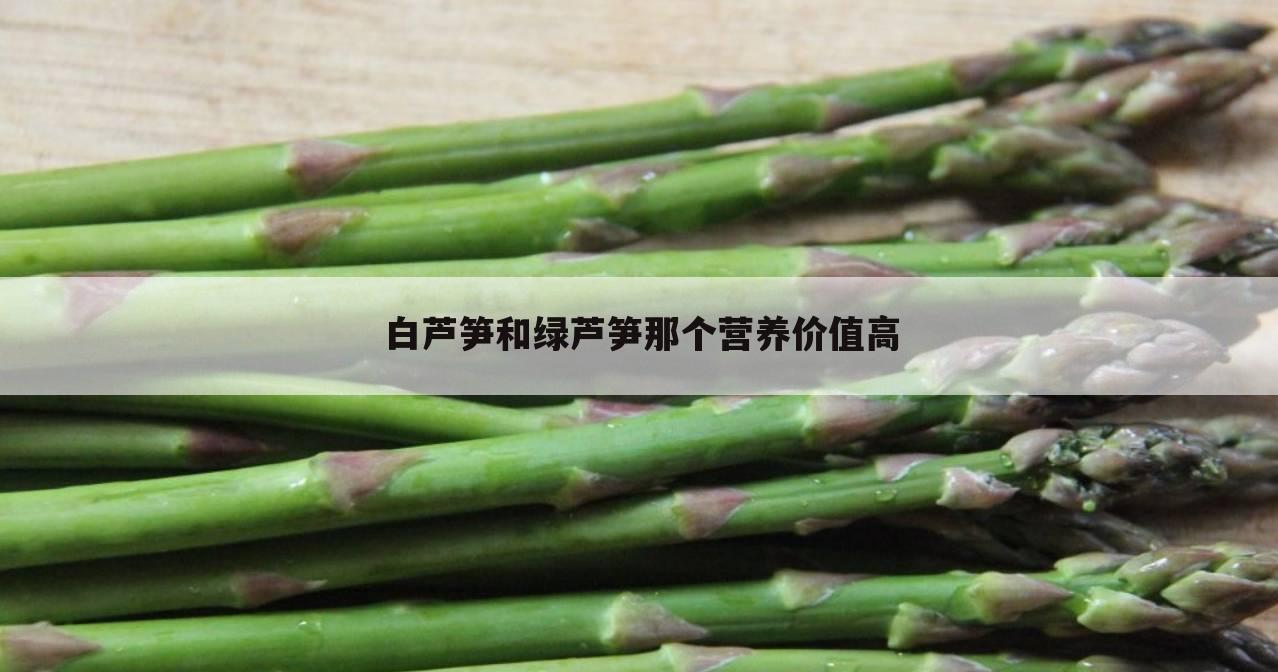 白芦笋和绿芦笋那个营养价值高