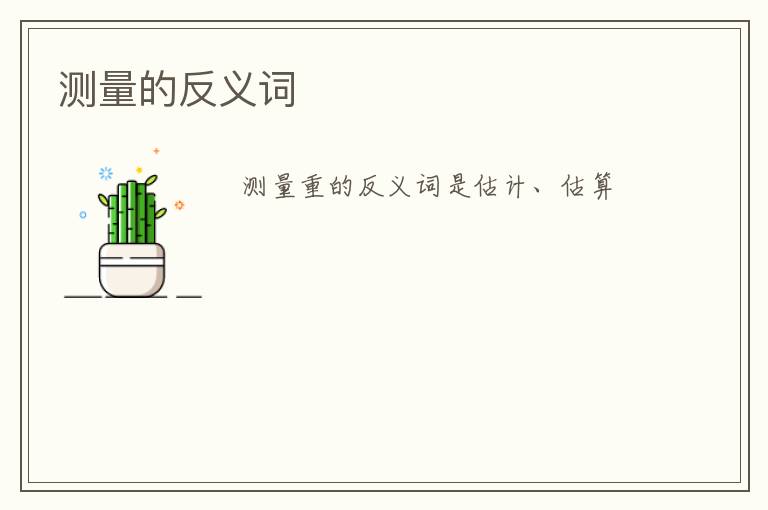 测量的反义词