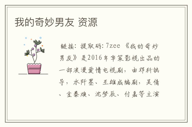 我的奇妙男友 资源