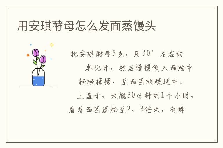 用安琪酵母怎么发面蒸馒头