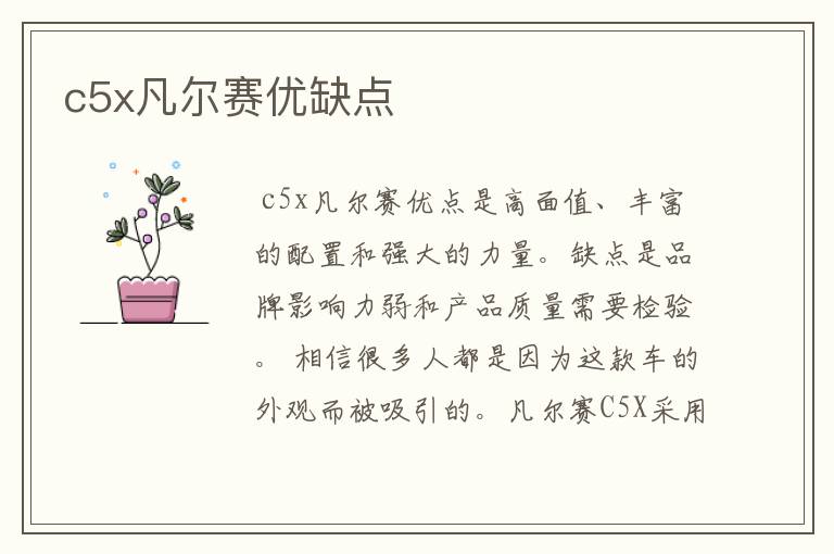 c5x凡尔赛优缺点