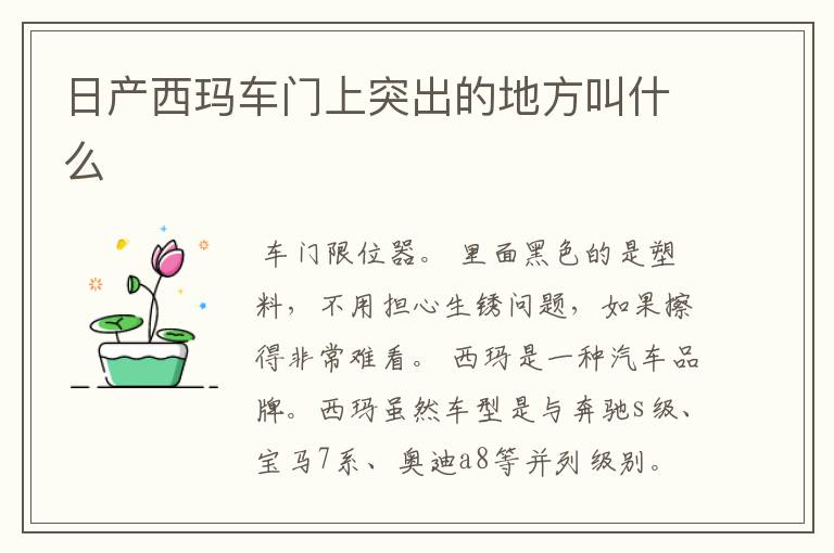 日产西玛车门上突出的地方叫什么