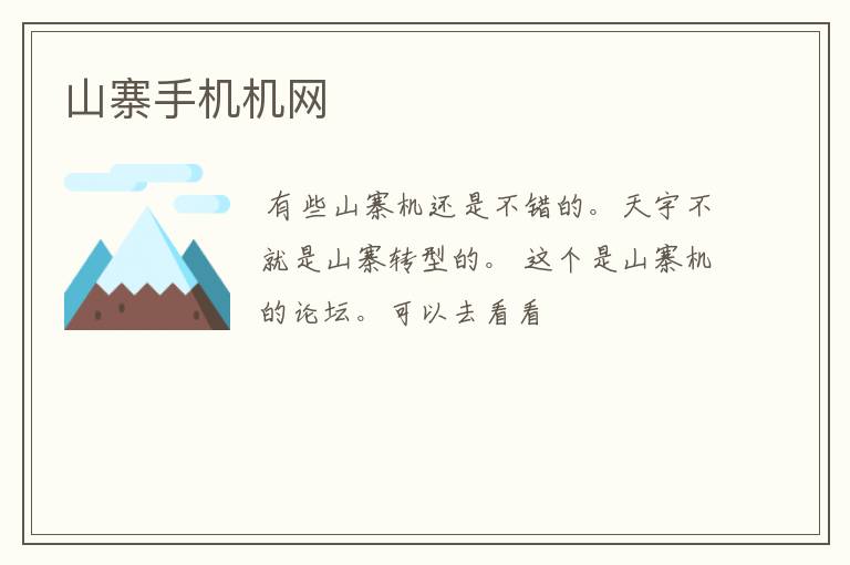 山寨手机机网