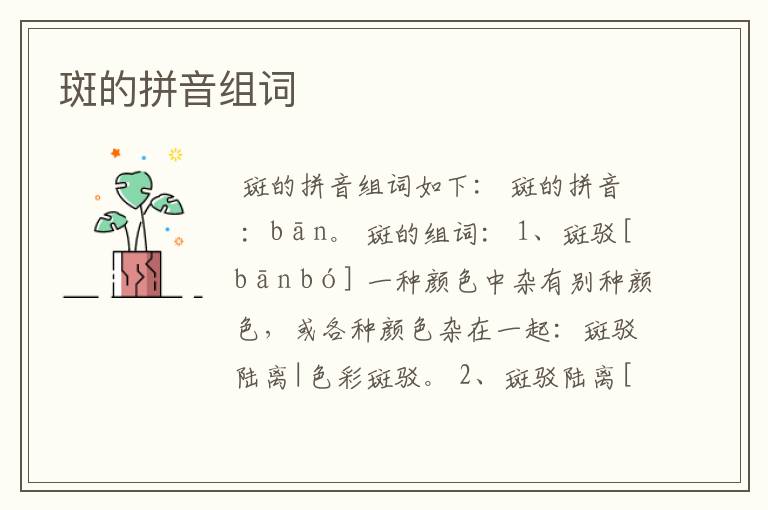 斑的拼音组词
