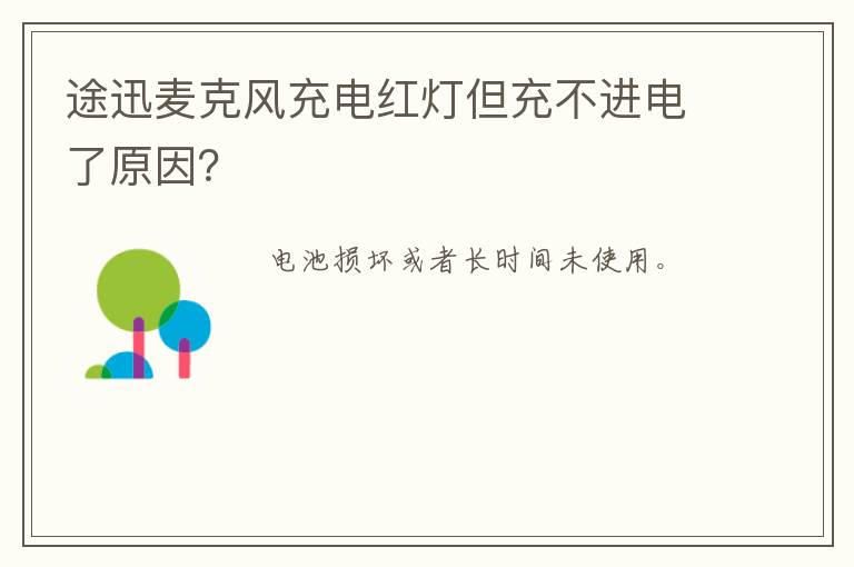 途迅麦克风充电红灯但充不进电了原因？
