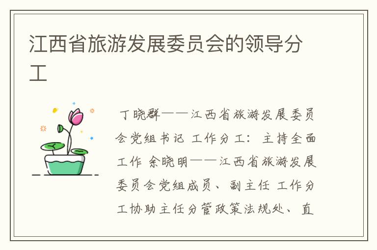 江西省旅游发展委员会的领导分工